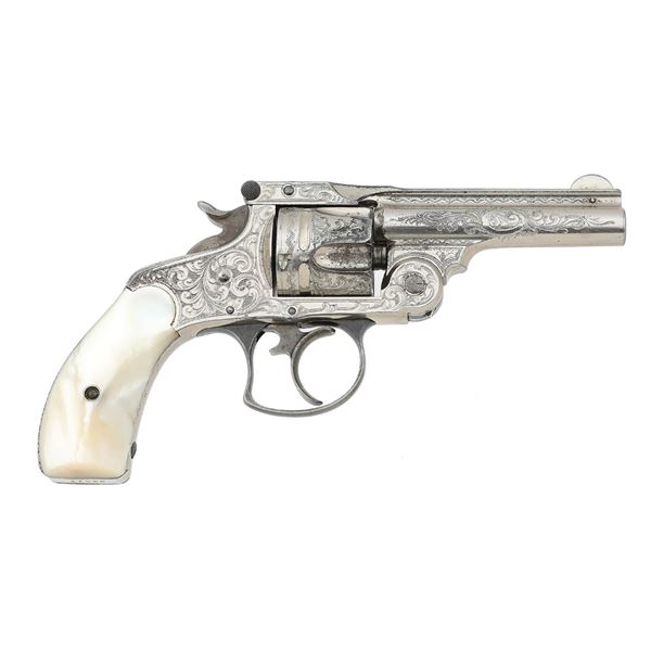 Engraved Smith & Wesson 38 Double Action Revolver