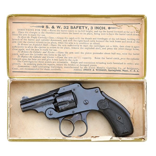 Desirable Smith & Wesson 32 Safety Hammerless Bicycle Revolver