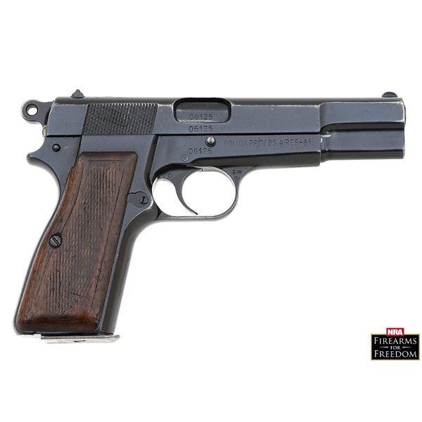 FN Hi-Power Semi-Auto Pistol with Buenos Aires Police Markings