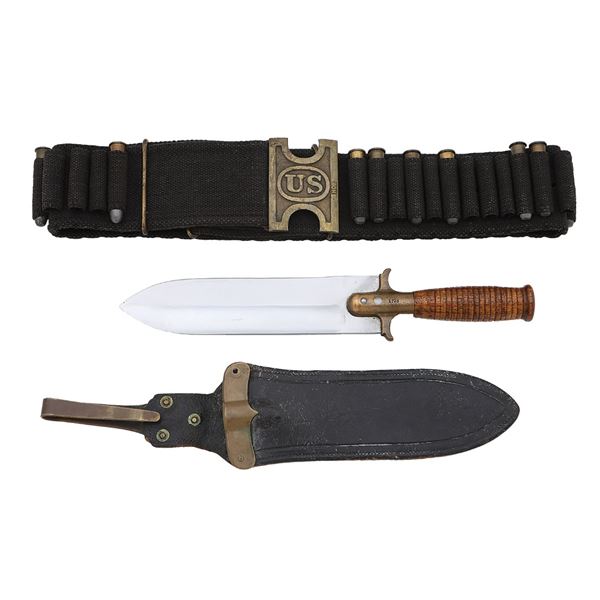 U.S. Model 1880 Hunting Knife & 45/70 Cartridge Belt