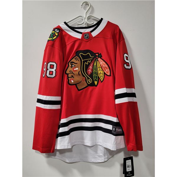 NHL Fanatics C Bedard Blackhawks Jersey Size: XL