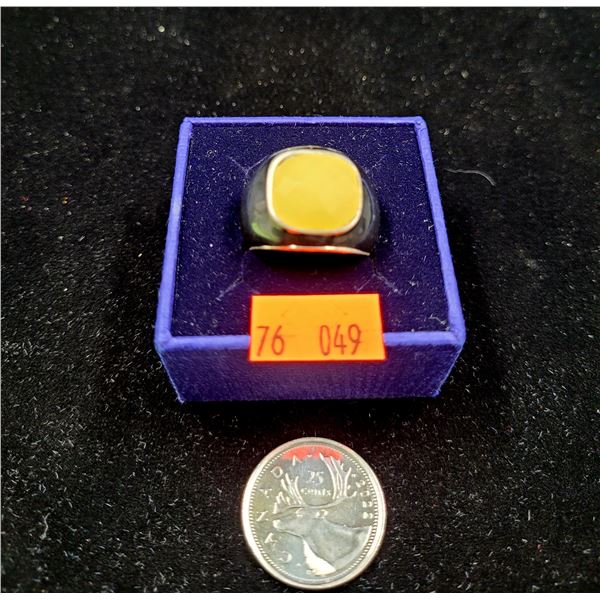 Antique Yellow Stone Ring