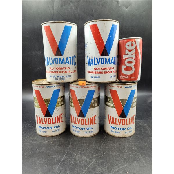 Valvoline Automatic Transmission Fluid & Motor Oil Cans