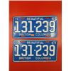 1969 British Columbia License Plate Pair