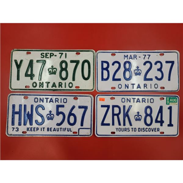 Vintage Ontario License Plates