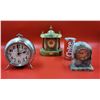 Vintage Stainless Steel Clock & Marble Clocks