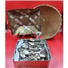 Vintage Basket & Cutlery Lot
