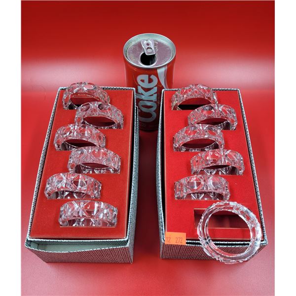 Vintage Crystal Napkin Ring Holders
