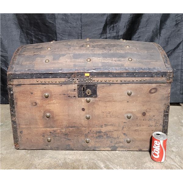 Vintage Wooden Dome Chest