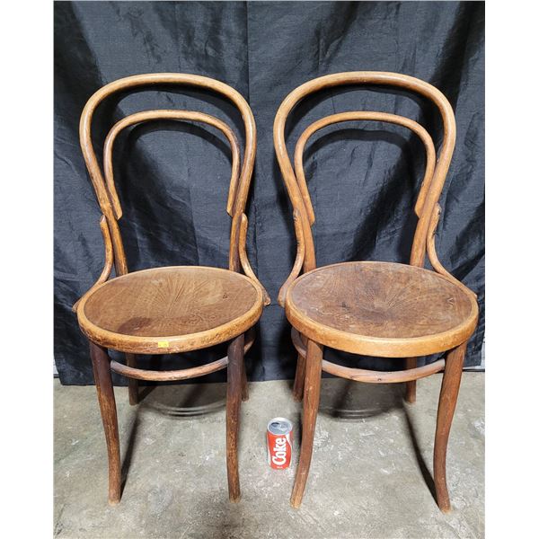 2 Vintage Wooden Chairs