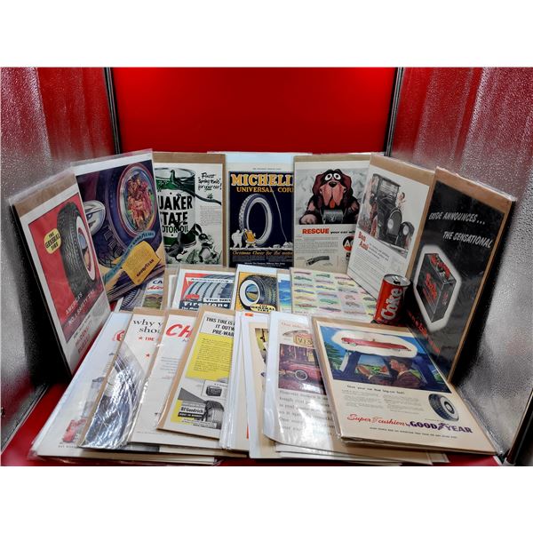 Vintage Automobile Advertising Poster Lot (30-40)