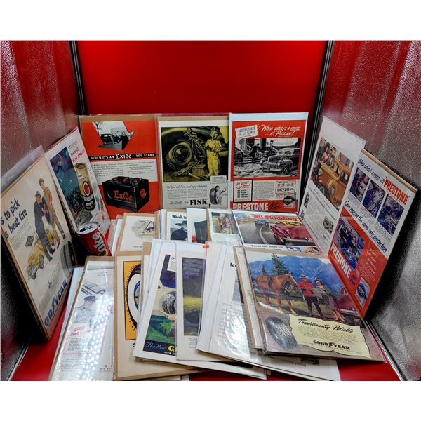 Vintage Automobile Advertising Poster Lot (30-40)
