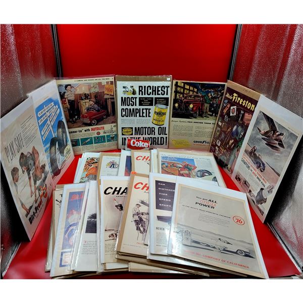 Vintage Automobile Advertising Poster Lot (30-40)