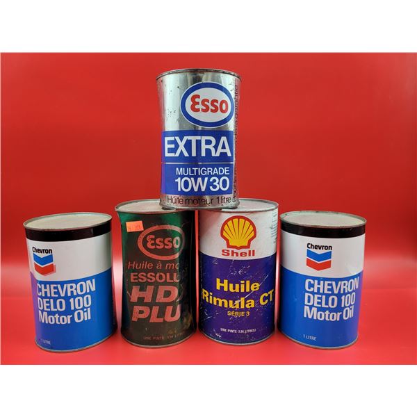 Vintage Motor Oil Cans (Full)