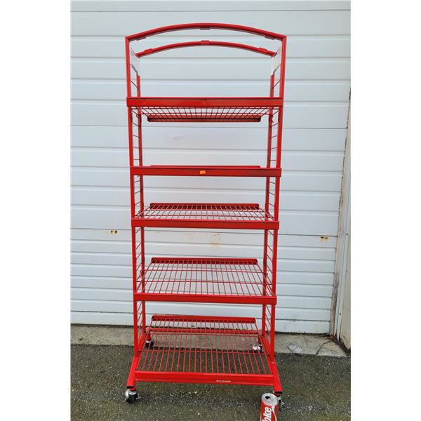 Metal Candy Display Rack on Casters