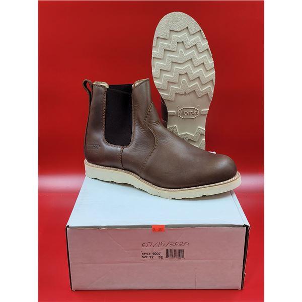 New Men's Size 12 Dayton Brown Leather Boots