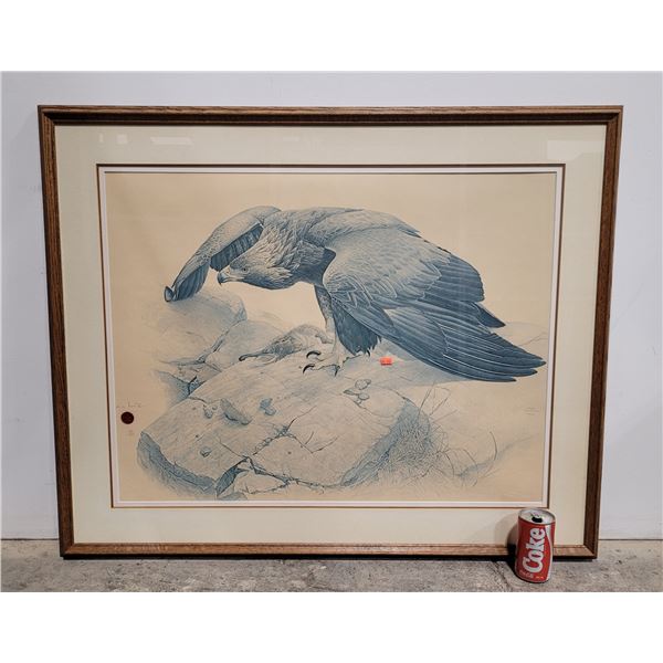 Large Signed/Numbered and Stamped Eagle Print by Canadian Artist Glen Loates