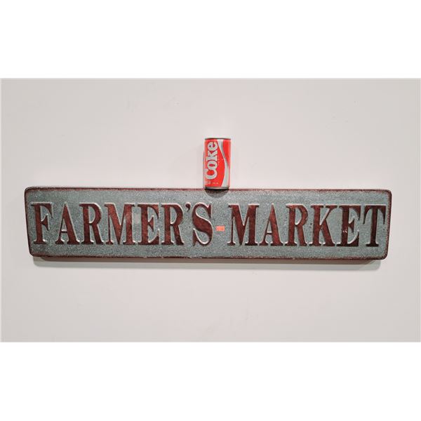 Metal Embossed Farmer's Market Metal Sign