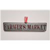 Image 1 : Metal Embossed Farmer's Market Metal Sign
