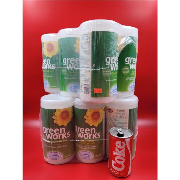 12 Containers of Green Works Disinfectant Wipes