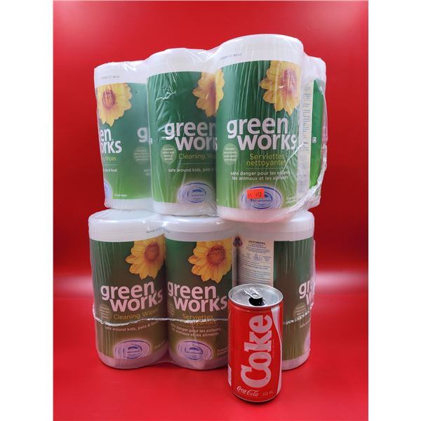 12 Containers of Green Works Disinfectant Wipes