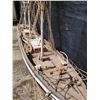 Image 2 : Large Vintage Wooden Hand Crafted Model Ship