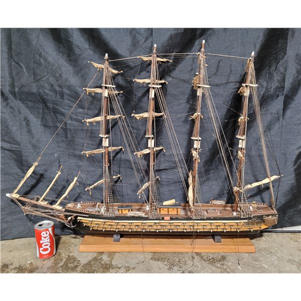 Large Antique Spanish Wooden Hand Crafted Ship Model Made in Spain