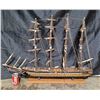 Image 1 : Large Antique Spanish Wooden Hand Crafted Ship Model Made in Spain