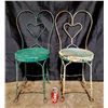 Image 1 : 2 Antique Metal Ice Cream Parlor Chairs