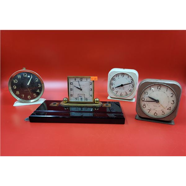 Vintage Alarm/Desk Clock Lot