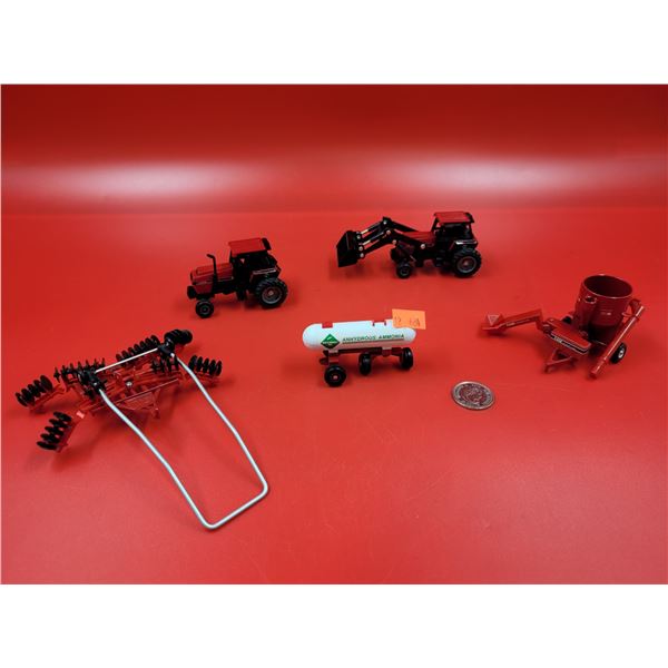 Collectible Die-Cast Case Tractor and Equipment Lot
