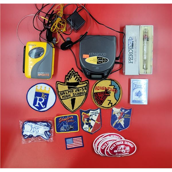 Walkman and Vintage Patch Lot