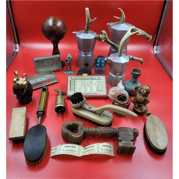 Vintage Lot w/Antler Coffee Pots