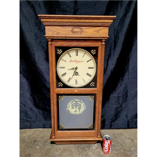 Vintage Oak Dr. Pepper Wall Clock