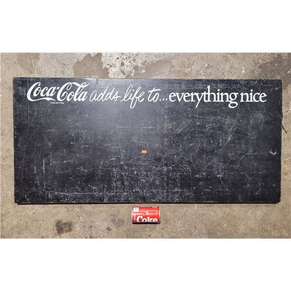 Vintage Metal Coca-Cola Advertising Board