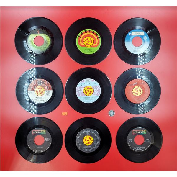 Variety of 9 45" Vinyl Records