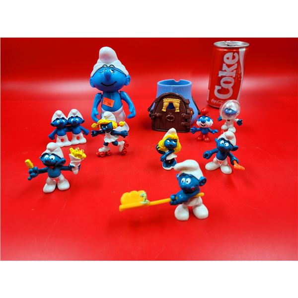 Vintage Smurf Figurine Toy Lot