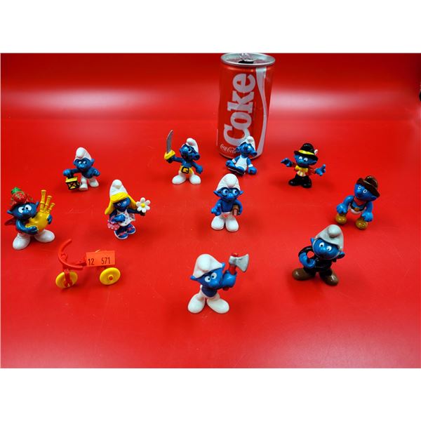 Vintage Smurf Figurine Toy Lot
