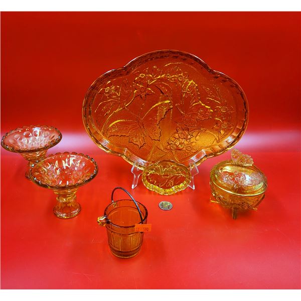 Vintage Amber Glassware