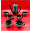 Image 1 : Blue Mountain Pottery Coffee Pot Cream and Sugar and Cups
