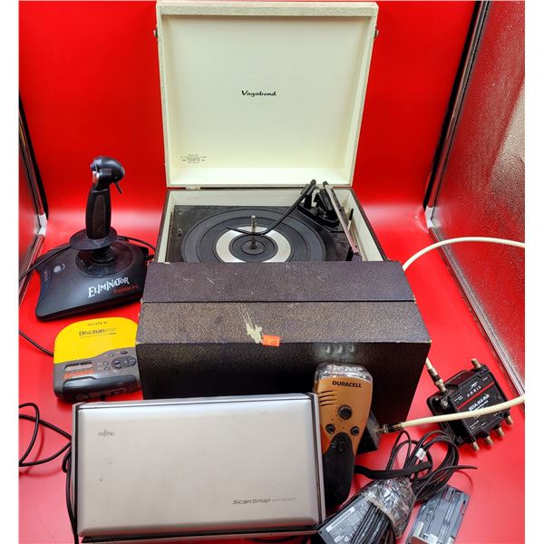 Electronics Lot w/Record Player and Discman