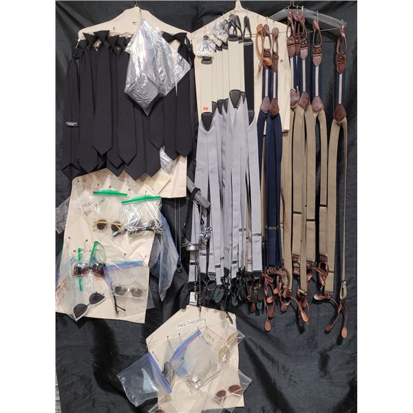Wholesale Lot of Suspenders/Ties and Sunglasses