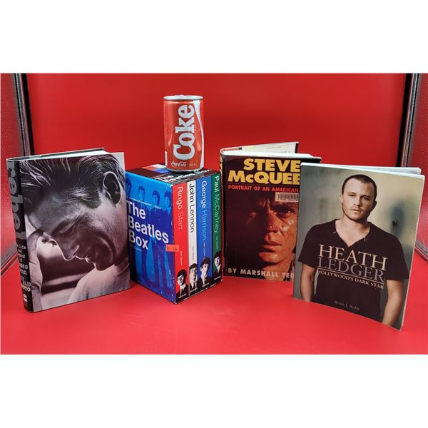 Celebrity Books (James Dean, Heath Ledger, Steve McQueen, & The Beatles)