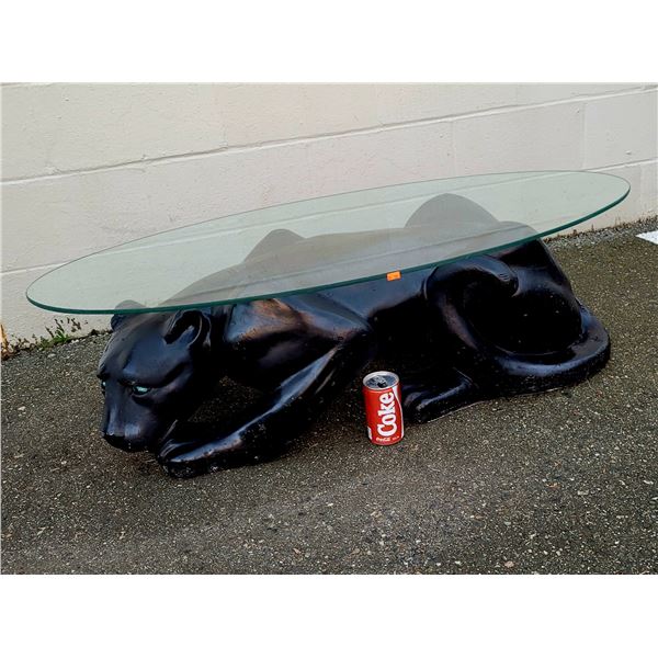 Rare Vintage Black Panther Coffee Table