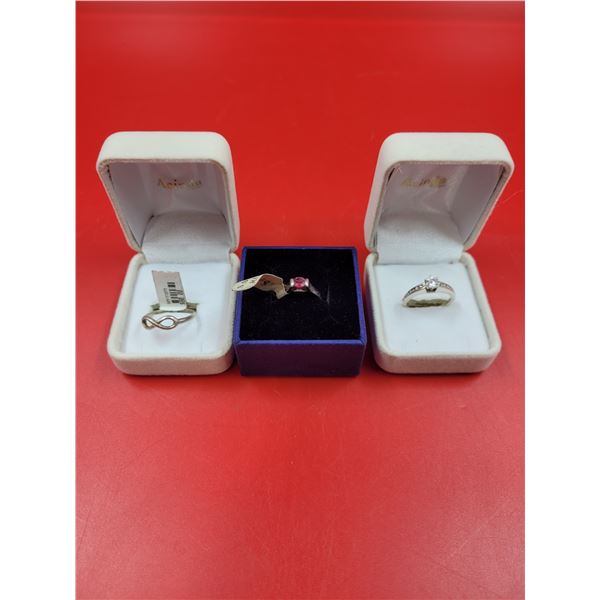 3 Sterling Silver Rings (6.46g)