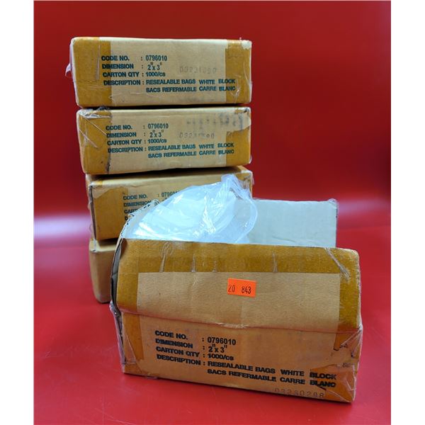 White Resealable Bag Lot