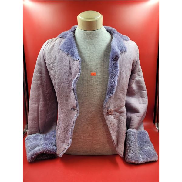 Emporio Armani Purple Leather Jacket