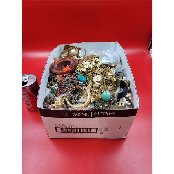 Box Full Of Costume Jewelry