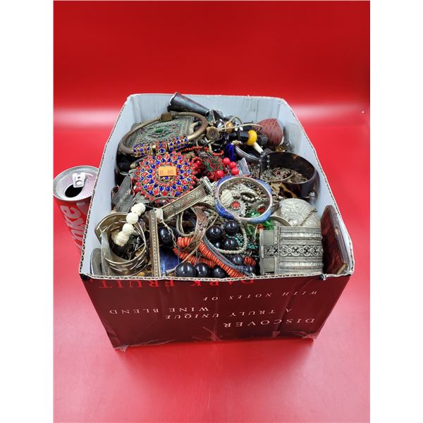 Box Full Of Costume Jewelry