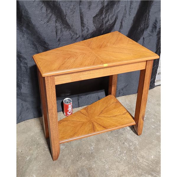 Vintage Wooden Angled Side Table